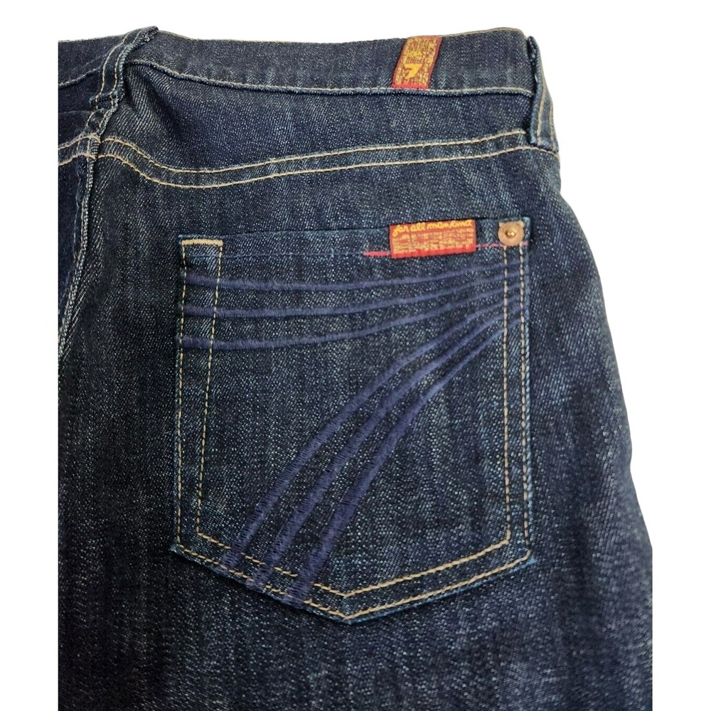 7 For All Mankind Dojo Crop Jeans Womens 26* (Fits 28x24) Blue Low Rise Stretch